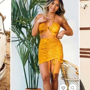 12th tribe st barts gold skirt NWOT